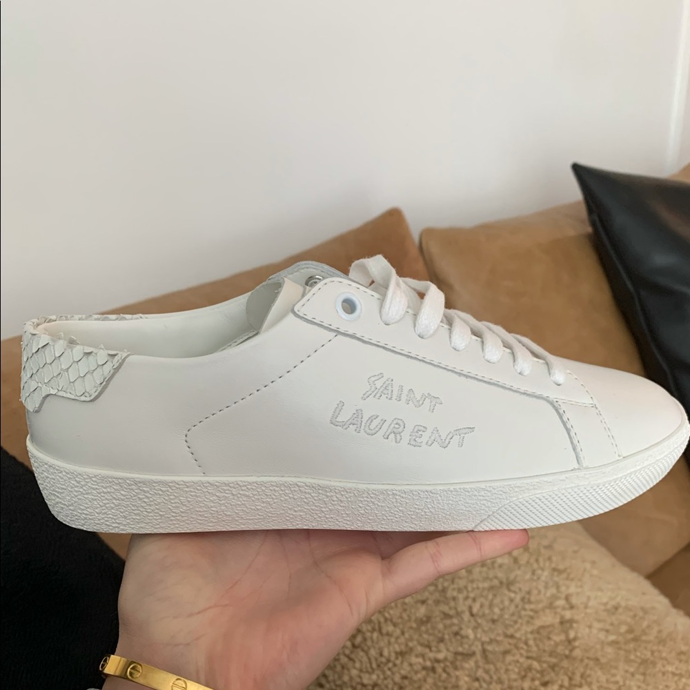 YSL COURT CLASSIC SL/06 EMBROIDERED SNEAKERS - Picture 3 of 9